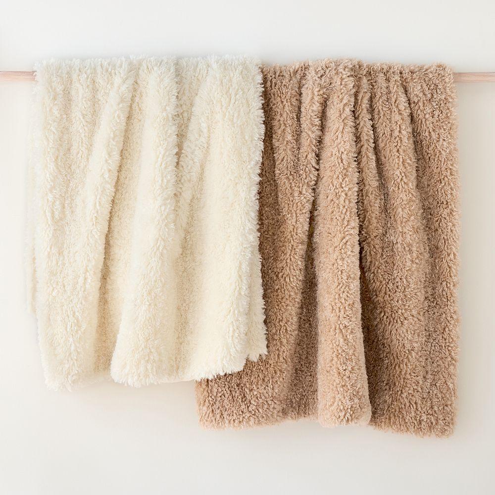 Faux Curly Lamb Fur Throw
