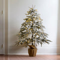 Faux Flocked Pre-Lit Tree