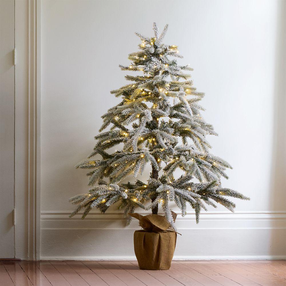 Faux Flocked Pre-Lit Tree
