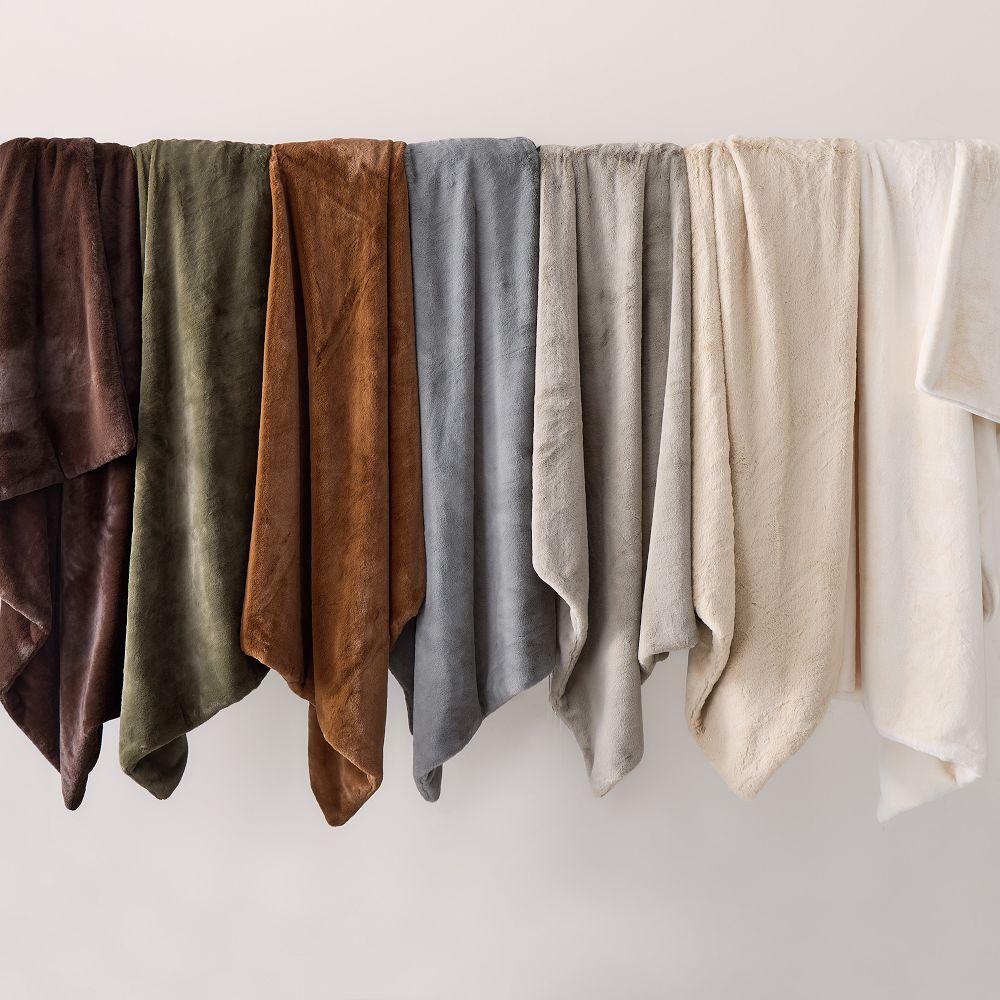 Faux Fur Plush Throw