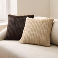 Faux Fur Textured Channel Cushion Cover
