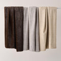 Faux Fur Textured Channel Throw