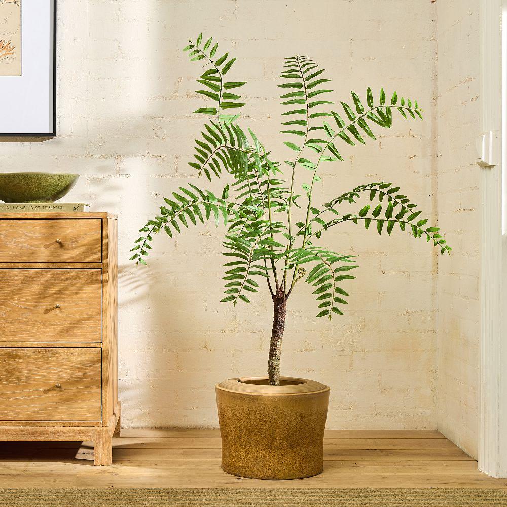 Faux Potted Fern Tree