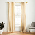 Faux Silk Moire Curtain - Champagne