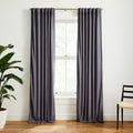 Faux Silk Moire Curtain - Pewter