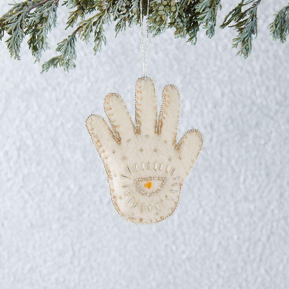 Felt Beaded Hamsa Hand Bauble