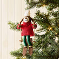Felt Skiing Dog Bauble