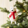 Felt Polar Bear Bauble