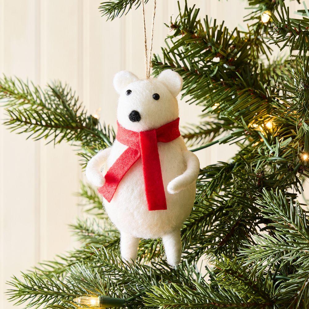 Felt Polar Bear Bauble