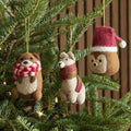 Felt Scarf Animal Baubles