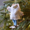 Felt Skiing Mouse Bauble