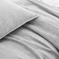 Organic Flannel Herringbone Duvet Cover + Pillowcases - Medium Grey