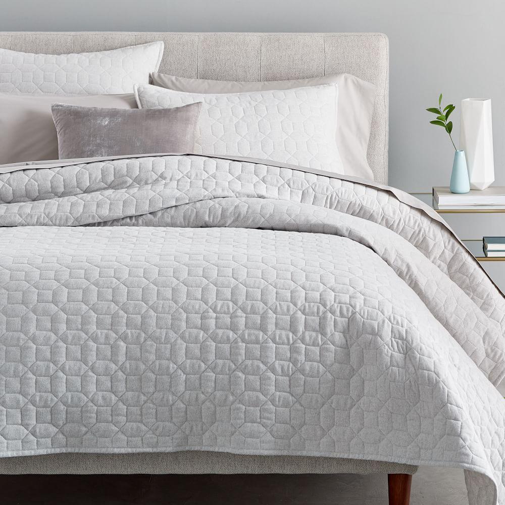 Flannel Solid Bedspread + Pillowcases