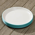 Flared Pop-Tone Melamine Dinner Plates (Set of 4)