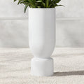 Flatform Round White Cement Indoor/Outdoor Planter Set of 3