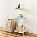 Floating Lines Metal 3-Tiered Storage Shelf - White