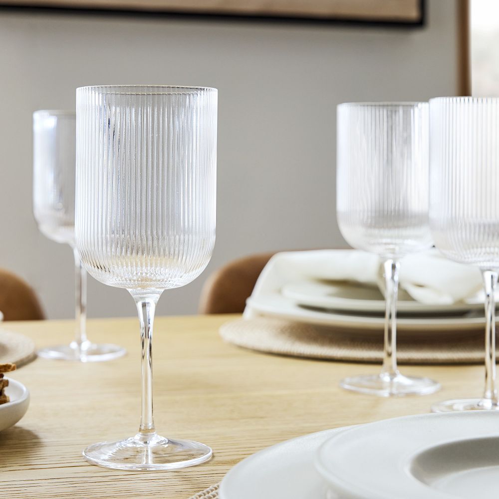 Fluted Wine Glasses