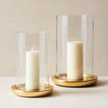 Foundations Antique Brass Metal Candleholders