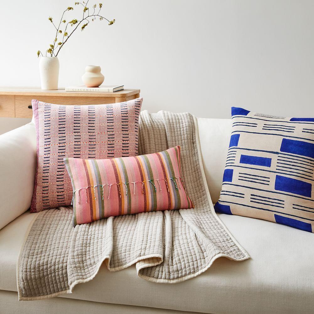 Fringe Stripe Cushion Cover