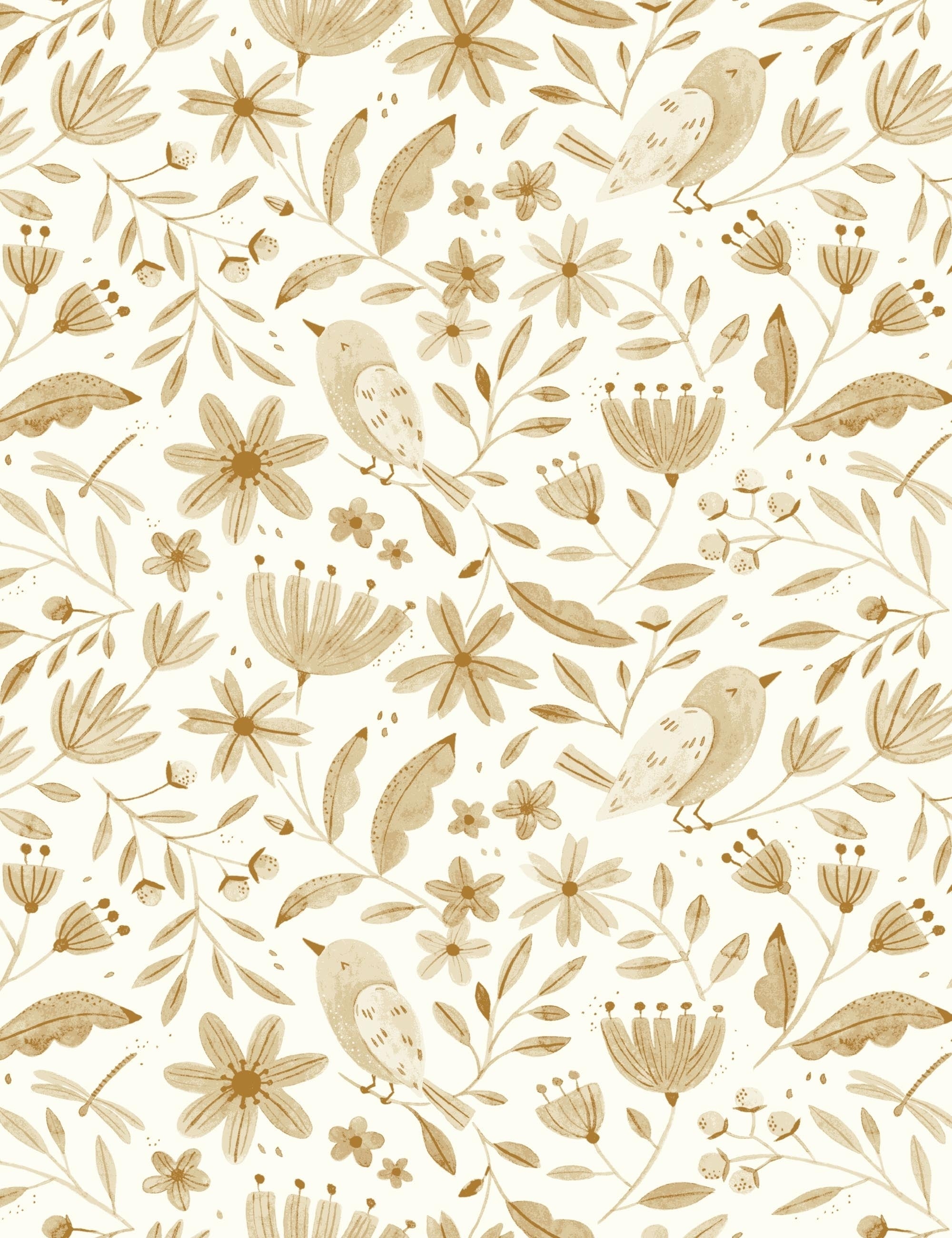 Rylee + Cru Garden Birds Wallpaper