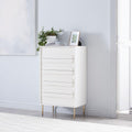 Gemini 5-Drawer Chest - White Lacquer