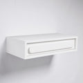 Gemini Wall-Mounted Bedside Table - White/Light Bronze