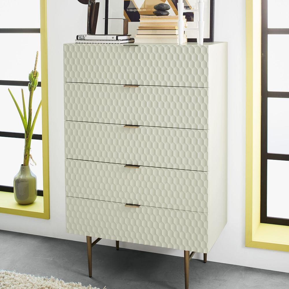 Audrey 5-Drawer Chest  - Parchment