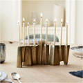 Geometric Metal Menorah