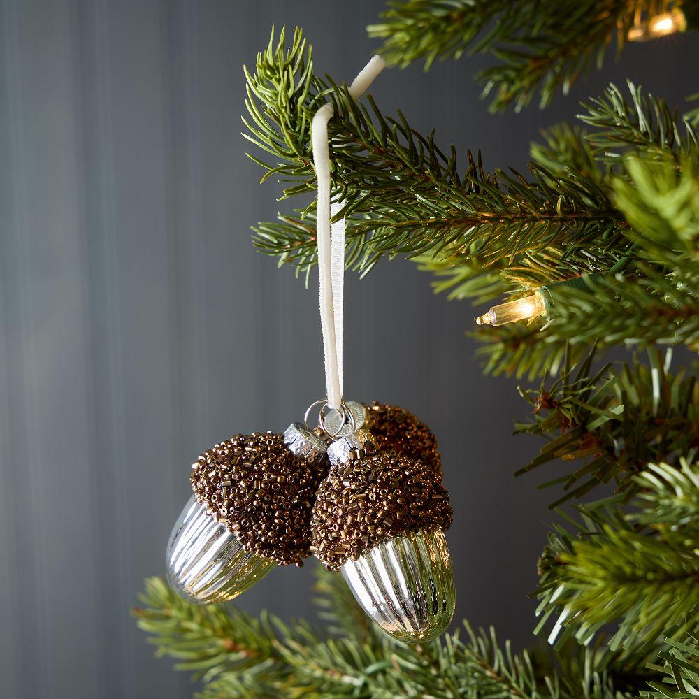 Glass Acorns Bauble
