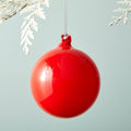 Glass Ball Bauble - Red