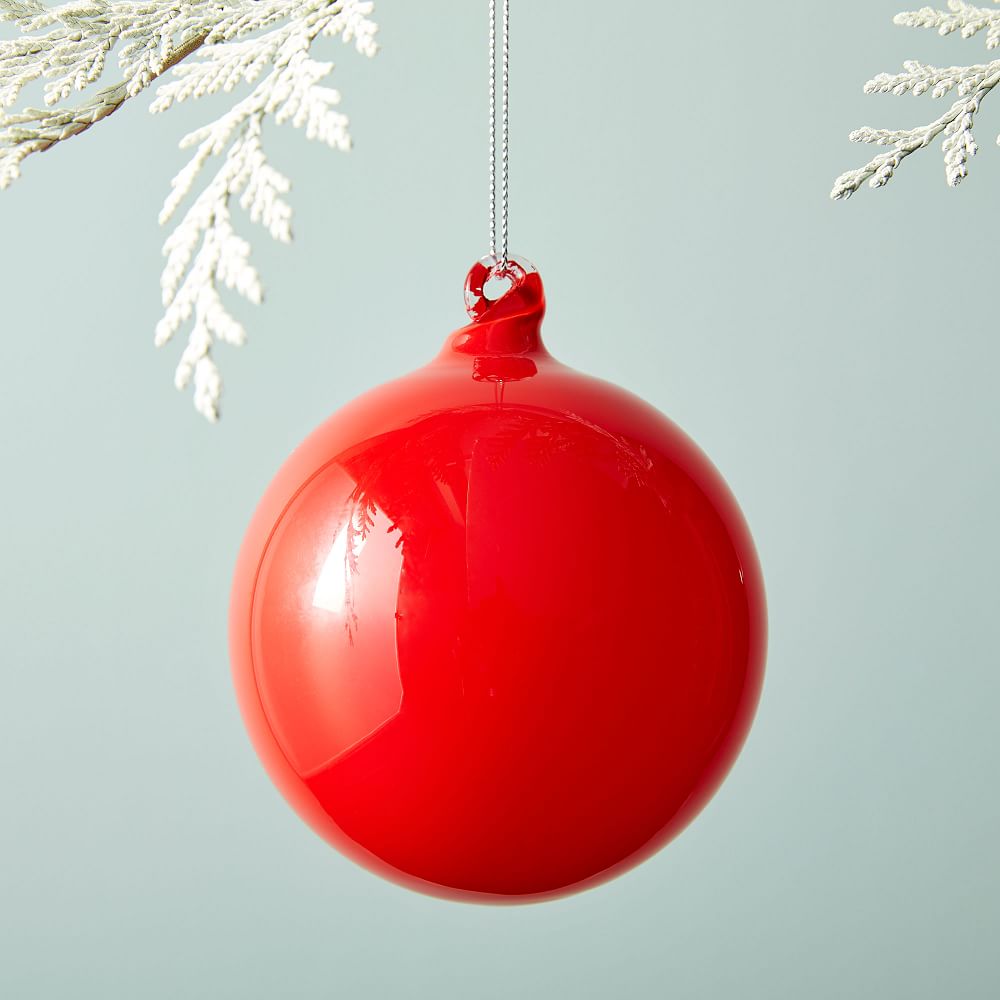 Glass Ball Bauble - Red