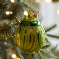 Glass Green Beetle Bauble