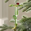 Glass Green Iris Clip-On Bauble