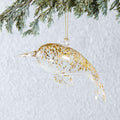 Glass Sea Creature Bauble - Narwhal