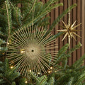 Glitter Sunburst Bauble - Gold