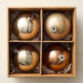 Large Gold Baubles (Set of 4)