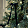 Green Velvet Clip-On Bow Baubles (Set of 6)