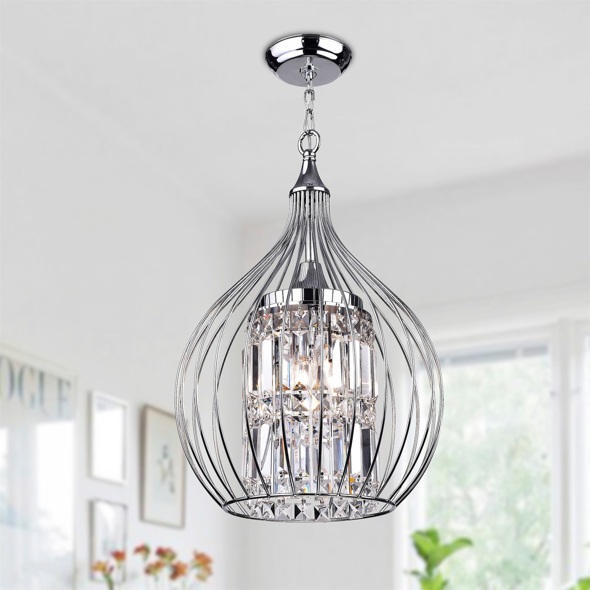 Argo 3 Light Chrome Semi Flush Mount Chrome Finish