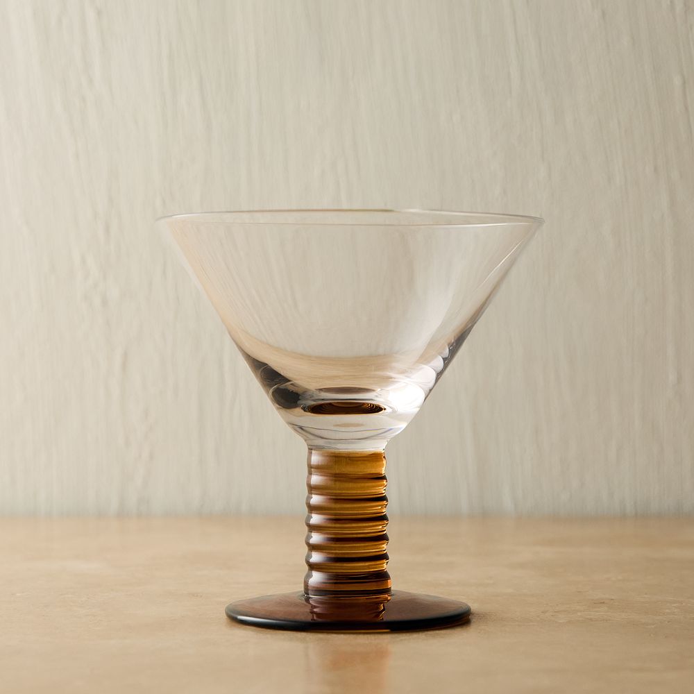 Grooved Stem Martini Glass