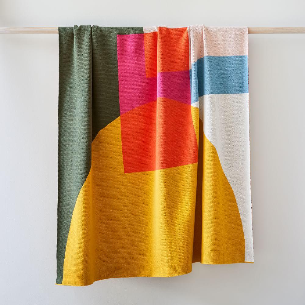 Half Moon Layered Blocks Throw