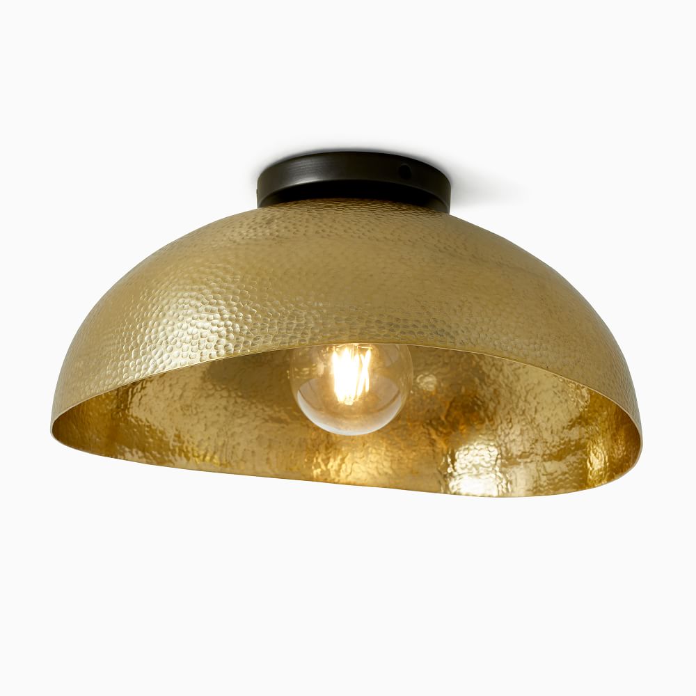 Hammered Metal Flushmount