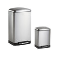 Happimess Ashley Rectangular 8 Gallon Trash Can With Soft Close Lid With Free Mini Trash Can Stainless Steel