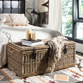 Happimess Caden 46 Wicker Storage Trunk Gray