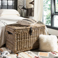 Happimess Michael 35 Wicker Storage Trunk Gray