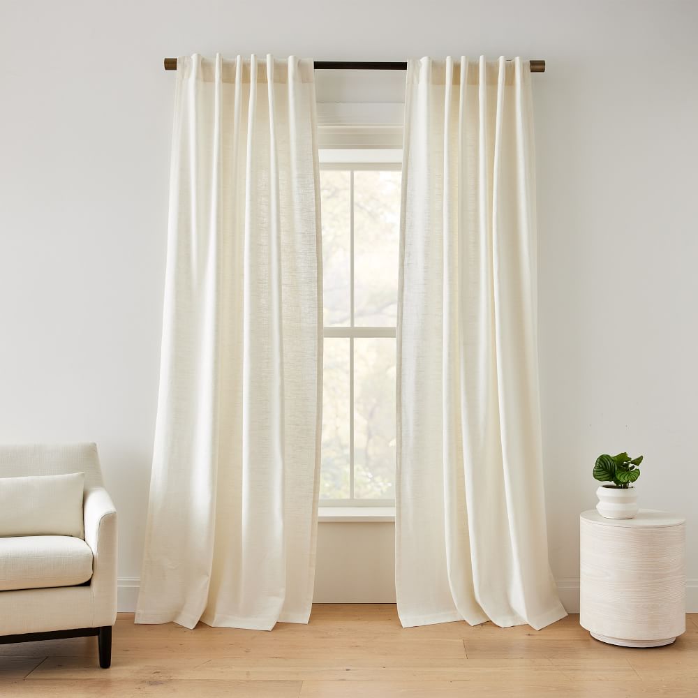 Textured Luxe Linen Curtain - Alabaster