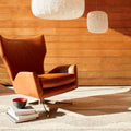 Hemming Leather Swivel Armchair