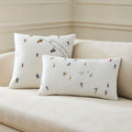 Embroidered Skier Cushion Cover