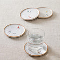 Festive Skier Stoneware Coasters