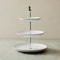 Holiday Skiers Tiered Serving Stand