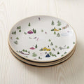Christmas Skier Dinner Plate